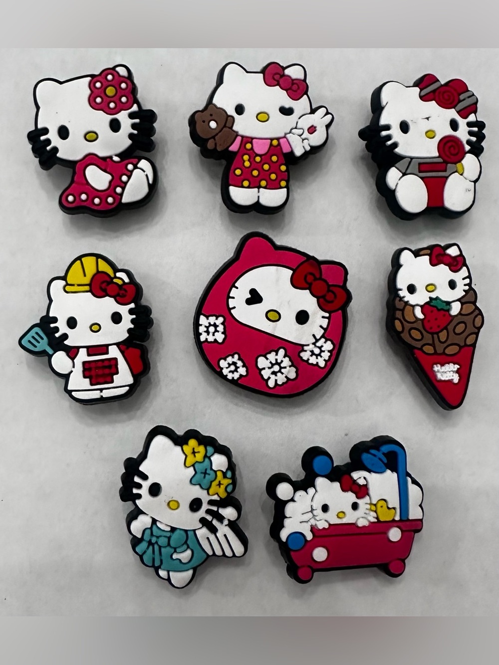 New Hello Kitty Themed Shoe Charms for Crocs -Set of 8